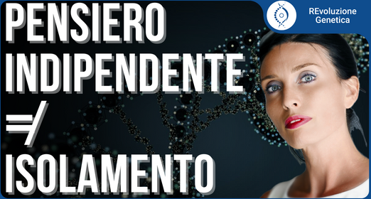 Essere indipendenti non significa essere soli. Chi pensa da solo, spesso cade in una nuova gabbia